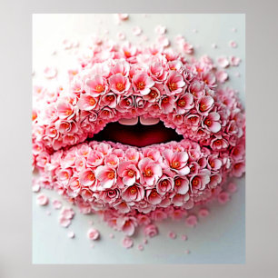 Sweet Bloom Lips Kunst Poster
