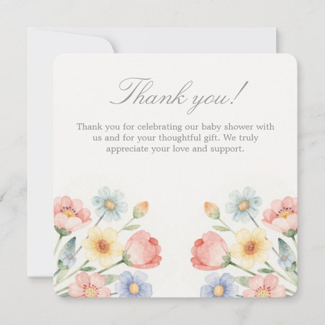 Sweet Bloom Thank you card Dankeskarte (Vorderseite)