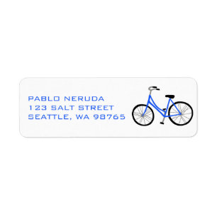 Sweet Blue Bicycle CUSTOM Mailing-Adresse