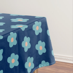 Sweet Blue Blüten für die Marine Tischdecke