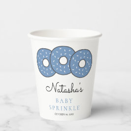 Sweet Blue Donuts Baby Sprinkle Dusche Pappbecher