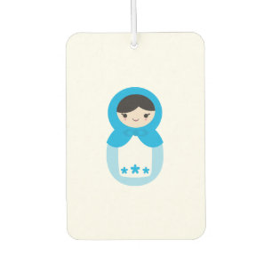 Sweet Blue Matryoshka Doll Air Freshener Autolufterfrischer