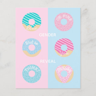 Sweet blue und pink donuts Baby gender enthüllt