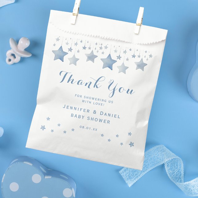 Sweet Blue Watercolor Stars Vielen Dank Geschenktütchen (Von Creator hochgeladen)