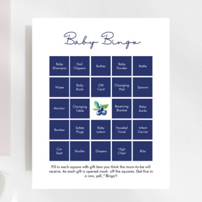 Sweet Blueberry Baby Bingo Baby Showspiel (Von Creator hochgeladen)