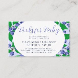 Sweet Blueberry Blue Baby Showbücher für Baby Begleitkarte