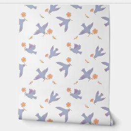 Sweet Bluebird mit Blume Kids Kinderzimmer Tapete