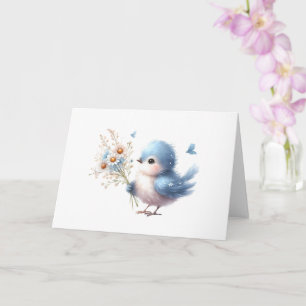 Sweet Bluebird mit Daisy Bouquet All-Occasion Karte