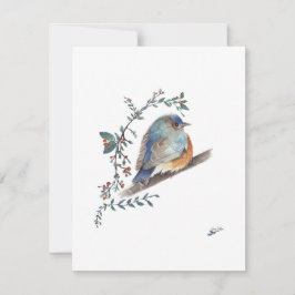 Sweet Bluebird Watercolor