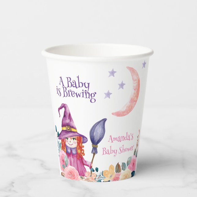 Sweet Blume Hexe Cauldron Baby Braudusche Pappbecher (Vorderseite)