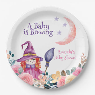 Sweet Blume Hexe Cauldron Baby Braudusche Pappteller