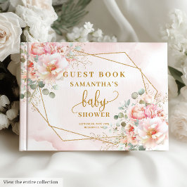 Sweet blush Pink Salbei Babydusche Gästebuch