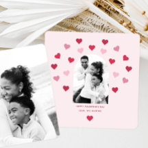 Sweet Blush Pink und Red Heart Foto Valentine
