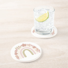 Sweet Boho Floral Rainbow Getränkeuntersetzer