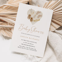 Sweet Boho Heart Blush Pink Baby Dusche