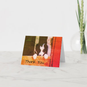 Sweet Border Collie Puppy Dog Art Danke Karte