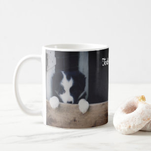 Sweet Border Collie Puppy Personalisiert Kaffeetasse
