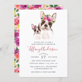 Sweet Boston Mama und Baby Floral Baby Dusche Einladung