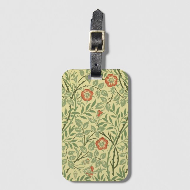 Sweet Briar Pattern (von William Morris) Gepäckanhänger (Vorderseite Vertikal)