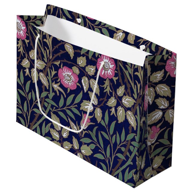 Sweet Briar, William Morris große Geschenktasche Große Geschenktüte (Vorderseite Schrägansicht)