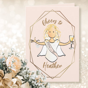Sweet Bridal Polterabend Champagne Toast Card Karte