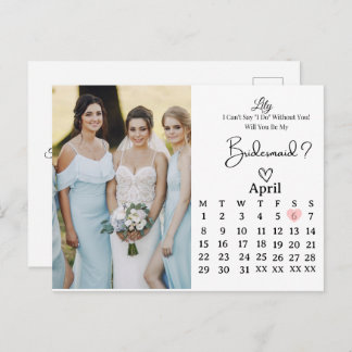 Sweet Bridesmaid Proposal Postcard Postkarte