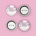 Sweet Budget CandyLane Kid's Geburtstag Button<br><div class="desc">Unsere Kindergeburtstag-Kollektion "Sweet Celebration Candy Lane" mit farbenfrohen LKWs,  Popsikeln und Süßigkeiten in kräftigen Farbtönen kombiniert mit whimsicaler Typografie für eine perfekte Geburtstagsfeier. Karo in unserem Shop für passende Artikel.</div>
