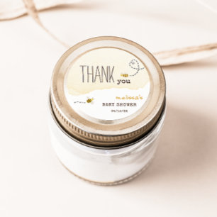 Sweet Bumble Bee Baby Dusche Vielen Dank für Ihre  Runder Aufkleber