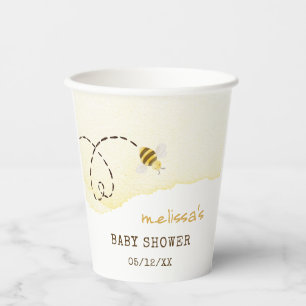 Sweet Bumble Bee Baby Shooting Cups Pappbecher