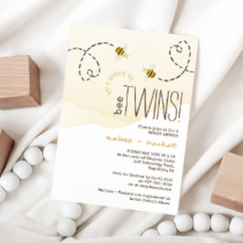 Sweet Bumble Bee Twins Baby Dusche Einladung