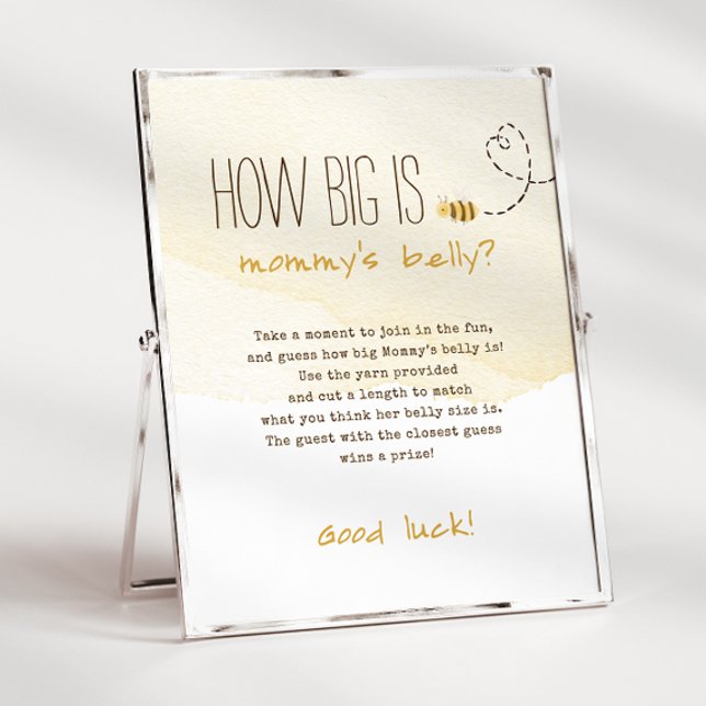 Sweet Bumble Bee Wie groß ist Mama's Bauch-Zeichen Poster (Von Creator hochgeladen)