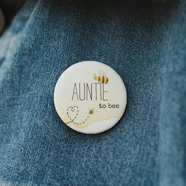 Sweet Bumblebee Baby Shower Auntie To Bee Button (Von Creator hochgeladen)