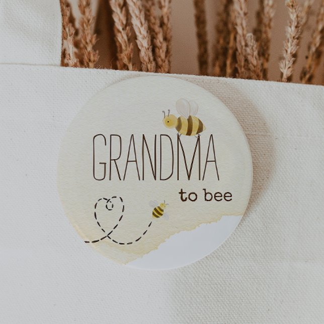 Sweet Bumblebee Baby Shower Oma to Bee Button (Von Creator hochgeladen)