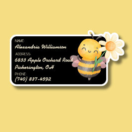 Sweet Bumblebee Luggage ID Aufkleber