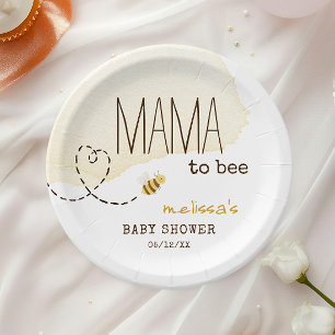 Sweet Bumblebee Mama zu Baby Dusche Pappteller