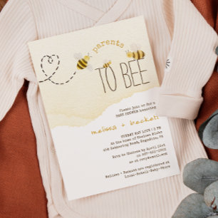 Sweet Bumblee Parents to be Couples Baby Shower Einladung