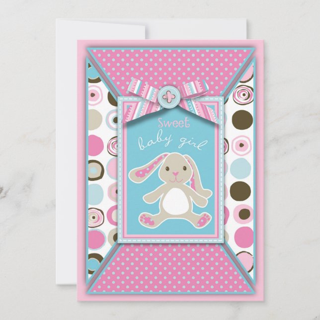 Sweet Bunny Card 2 Einladung (Vorderseite)
