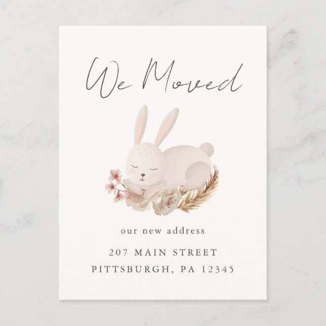 Sweet Bunny Change Moving Postkarte (Vorderseite)