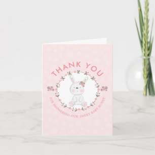 Sweet Bunny Floral Baby Dusche Danke Foto