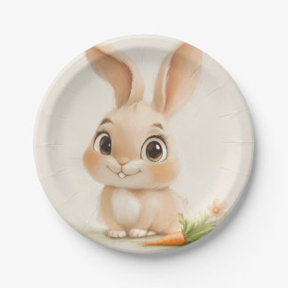Sweet Bunny Joy Paper Plate Pappteller
