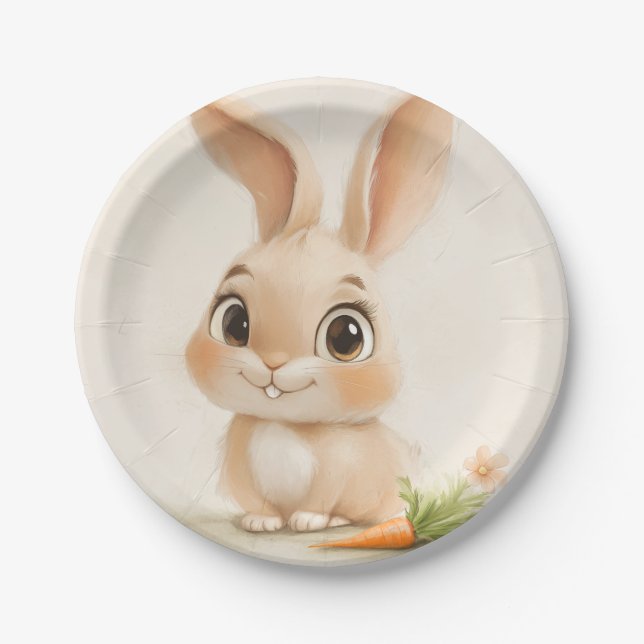 Sweet Bunny Joy Paper Plate Pappteller (Vorderseite)
