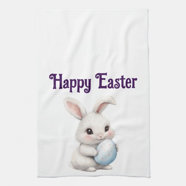 Sweet Bunny mit Ei Küchentuch (Vertikal)