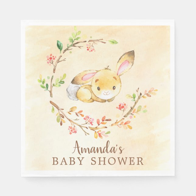 Sweet Bunny Neutral Baby Duschpapier Napkins Serviette (Vorderseite)