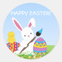 Sweet Bunny Paint Oaster Eggs Stickers