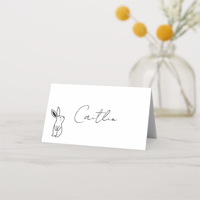 Sweet Bunny Place Cards Platzkarte (Vorderseite)