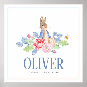 Sweet Bunny Rabbit   Individuelle Name New Baby Bi Poster
