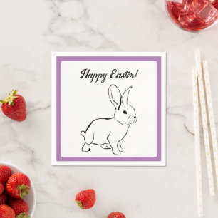 Sweet Bunny Rabbit, Niedlicher Frühling oder Oster Serviette