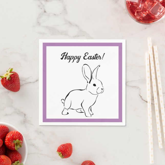 Sweet Bunny Rabbit, Niedlicher Frühling oder Oster Serviette (Beispiel)