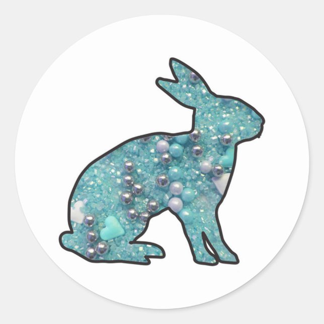 Sweet Bunny Runder Aufkleber (Vorderseite)
