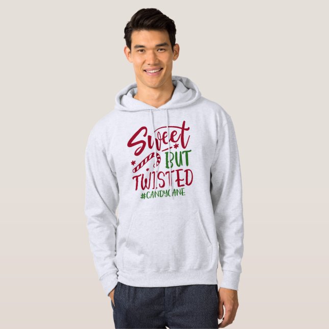 Sweet but Twisted Candy Cane - Funny Christmas Hoodie (Vorne ganz)